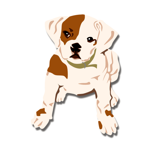 Bulldog cute puppy cartoon by Wanderingangel