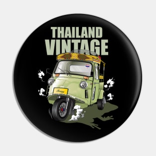 Thailand vintage green car frog tuk-tuk in Trang southern Thailand Pin