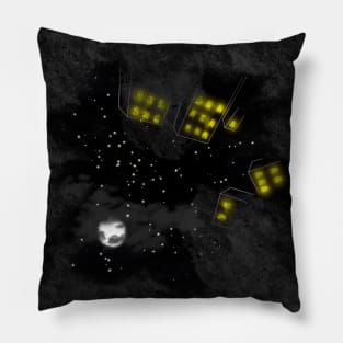 City Sky at Night Pillow