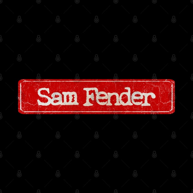 vintage retro plate Sam Fender by GXg.Smx