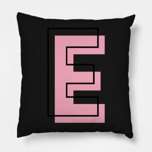 E Letter Initial Pillow