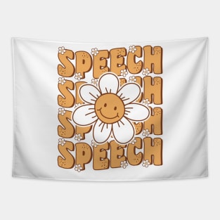 Groovy Retro Speech Language Pathologist Speech Therapist Tapestry