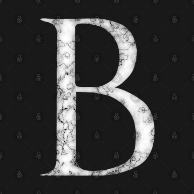 B in Roman White Marble Latin Alphabet Letter Sticker by SolarCross