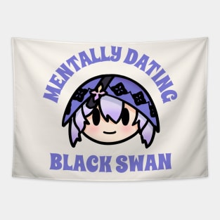 Honkai star rail mentally dating black swan typography game chibi | Morcaworks Tapestry