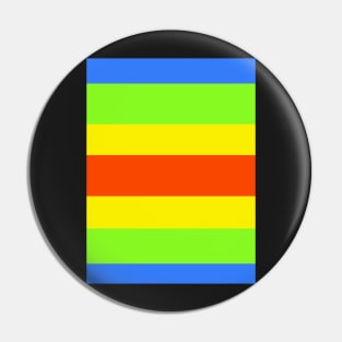 Blue, Yellow, Orange & Green Stripe Pin