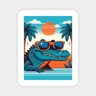 Cool Blue Gator Magnet