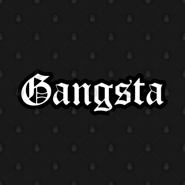 Gangsta single line text design by Print Boulevard