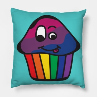 Bisexual Pride Rainbow Cupcake Pillow