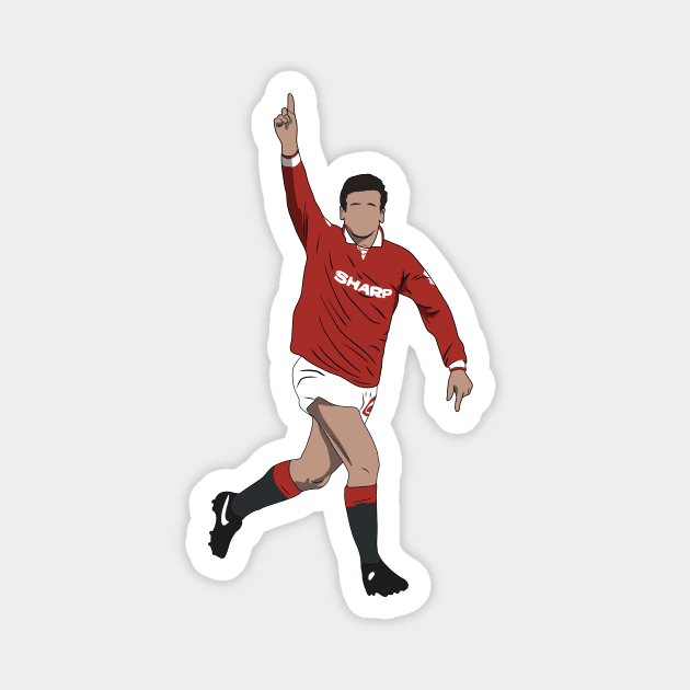 Eric Cantona Comeback Goal Celebration Magnet by NostalgiaUltra