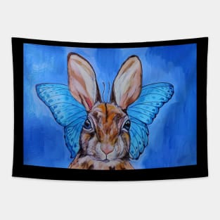 Cute Bunny Butterfly Tapestry