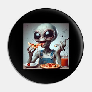 Alien Pizza Fun Pin