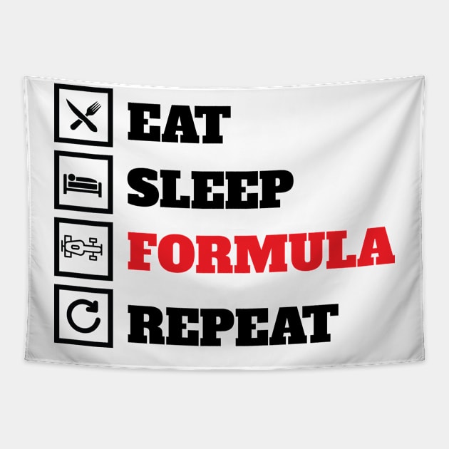 Eat sleep formula repeat Tapestry by Sabahmd