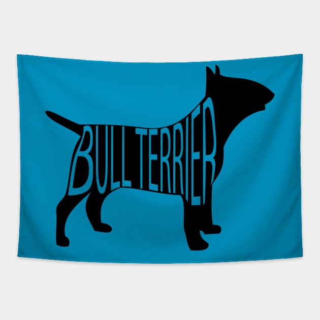 Bull Terrier - Cut-Out Tapestry by shellysom91