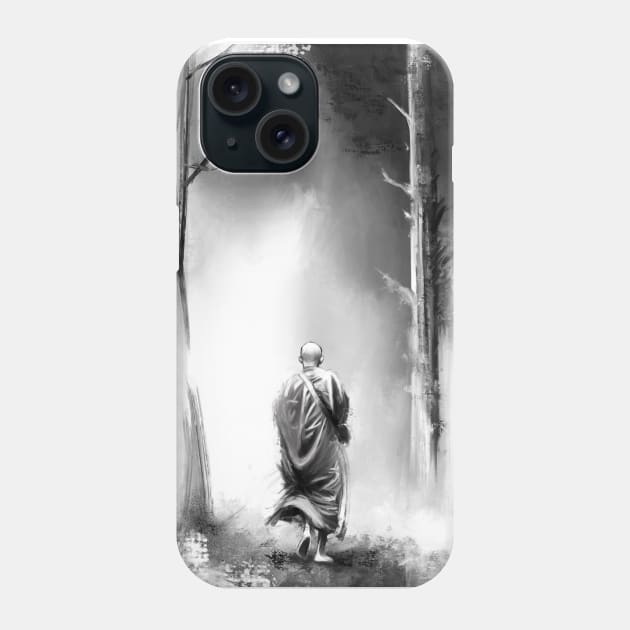 Buddhist Monk Phone Case by ILYOart