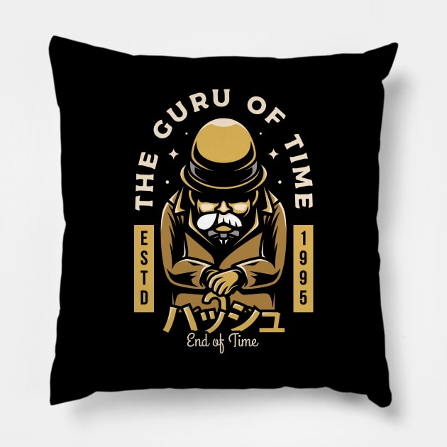 The Guru of Time Pillow by Alundrart