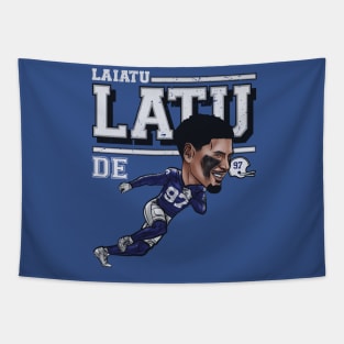 Laiatu Latu Indianapolis Cartoon Tapestry