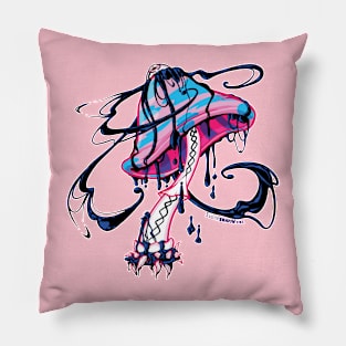 Corrupted Cotton Candy Mushroom Pillow