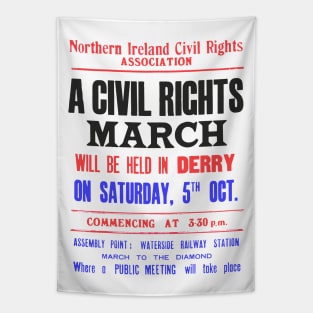 Derry Civil Rights Original Poster Design Tapestry