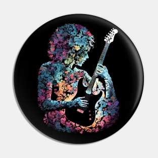 Guitar Player - Guitarist Playing Electric Guitar Pin