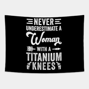 Knee Replacement Funny Woman Surgery Recovery Arthroplasty Tapestry