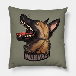 Malligator malinois Pillow