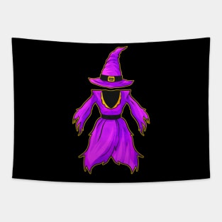 Evil Witch Outfit Hat And Dress Halloween Tapestry