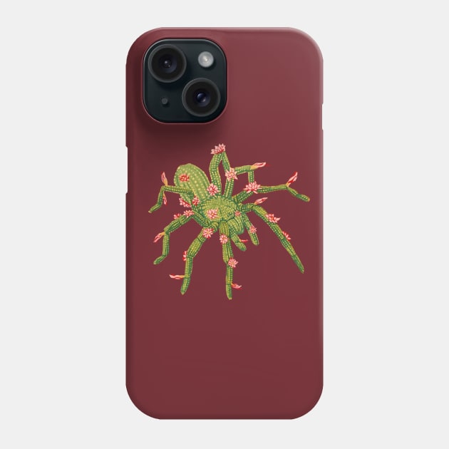 Tarantula Cactus Phone Case by RaLiz