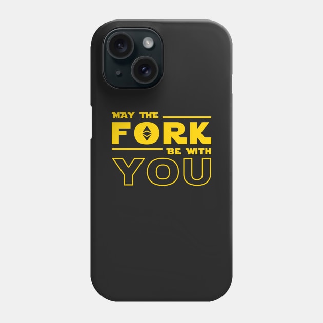 Ethereum Fork - May the fork be with you Phone Case by mangobanana