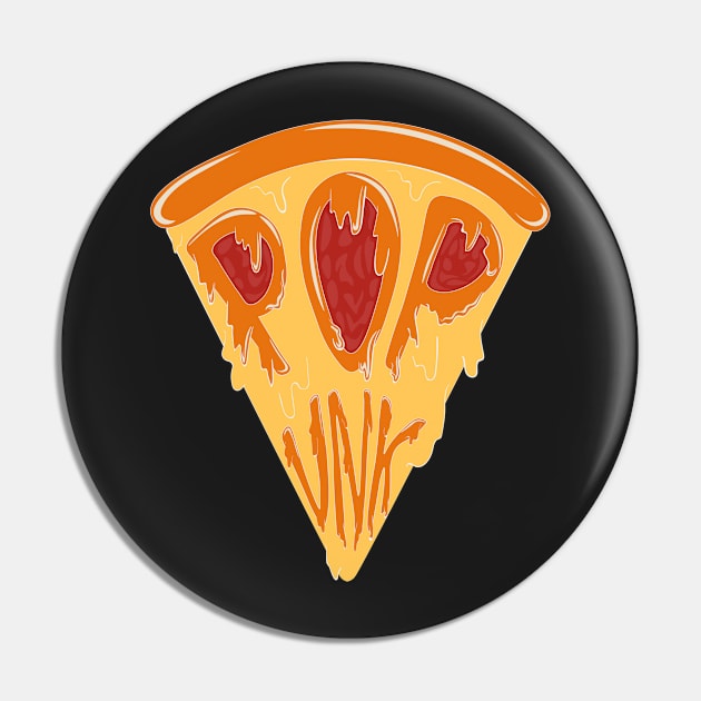 Popunk Pizza Logo Colorful Pin by Popunk Pizza