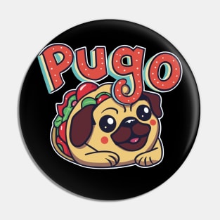 Funny Taco Pugo For the Mexican Foodies Pin