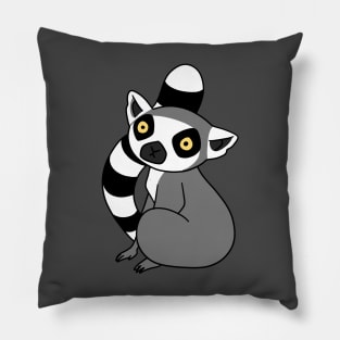 Ring Tailed Lemur Sitting Pillow