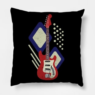 Rebel Rebel Guitar Pattern Pillow