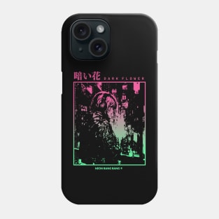 "Dark Flower" Cyberpunk Aesthetic Vaporwave Anime Manga Girl Japanese Streetwear Phone Case