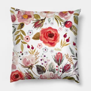 Watercolor floral pattern Pillow