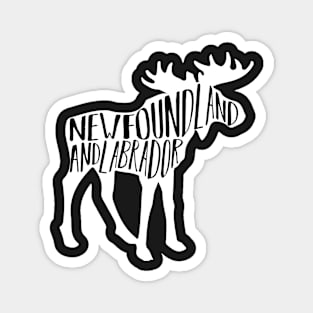 NFLD Moose Silhouette || Newfoundland and Labrador || Gifts || Souvenirs || Clothing Magnet