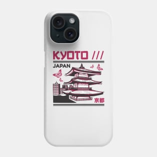 Retro Kyoto Japan City Skyline Vintage Japanese City Phone Case