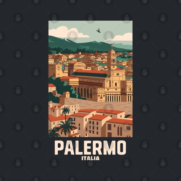 A Vintage Travel Art of Palermo - Italy by goodoldvintage