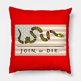 Join Or Die Pillow