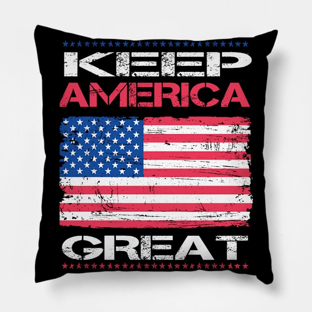 Keep America Great Pillow by HelloShirt Design