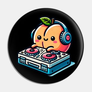 Cute Kawaii Peach DJ Pin