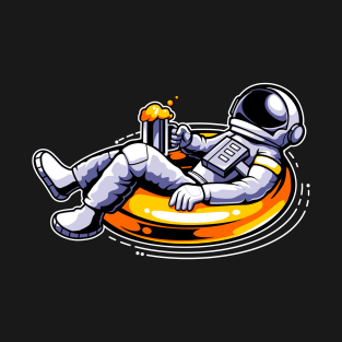 Astronaut Drink In River T-Shirt