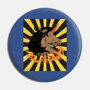 Burning Horse Out Of Flames Pin