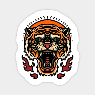 tiger tattoo oldschool Magnet