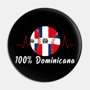 Dominicana Flag RD Dominican Republic Baseball Jersey Pin