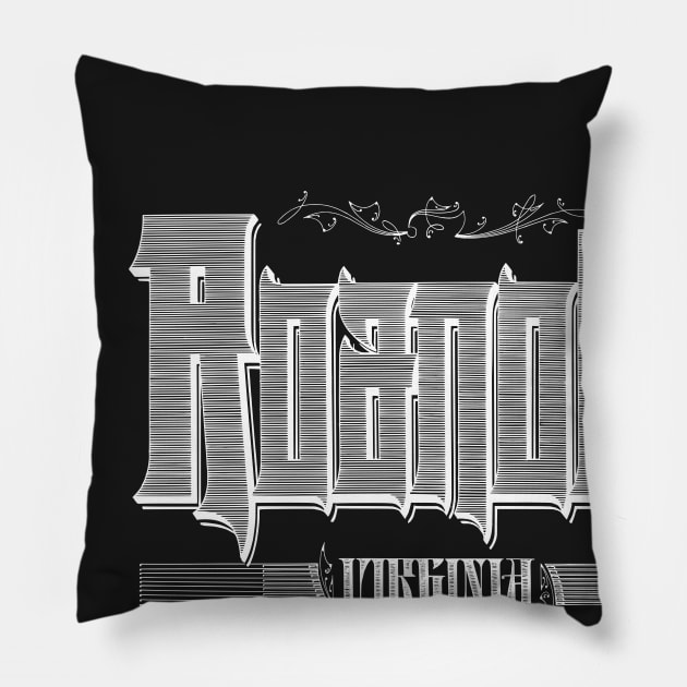 Vintage Roanoke, VA Pillow by DonDota