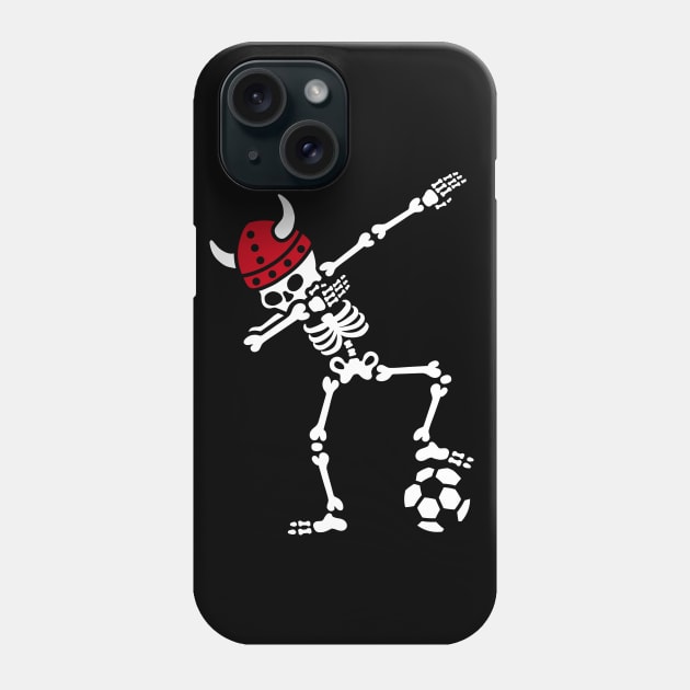 Denmark dab dabbing skeleton soccer football Phone Case by LaundryFactory