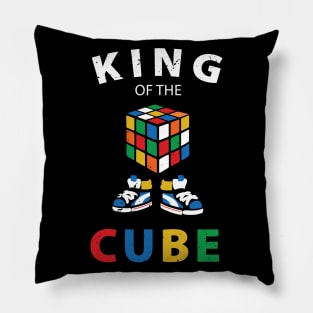 King Of The Cube Rubik's Rubiks Cube Rubik Cube Retro Colorful Cube Game Fun Gift for Cuber Spinning Rubix Pillow