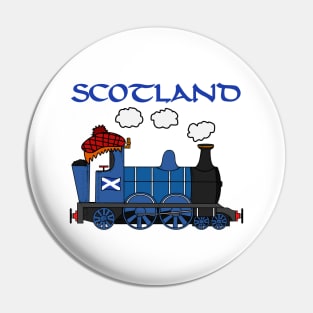 Scotland Steam Train Scottish Flag St Andrews Day Pin