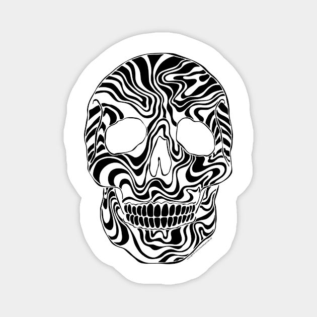 skull 10 black Magnet by arnoschaetzlekuenstler