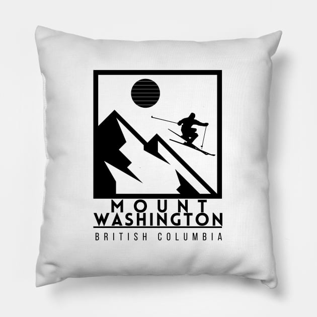 Mount Washington British Columbia Canada ski Pillow by UbunTo